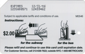 Two Dollar Metrocard Small Font